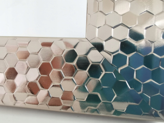 Zrkadlo do predsiene - Dekoratívne zrkadlo Glamour Hexagon 47 x 57 Striebro