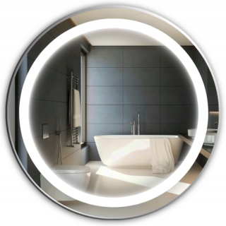 Kúpelňové zrkadlo - Okrúhle zrkadlo LED FI 60 cm kúpeľňa podsviete