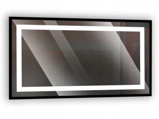 Kúpelňové zrkadlo - LED zvýraznený zrkadlo 70x50 hliníkový rám