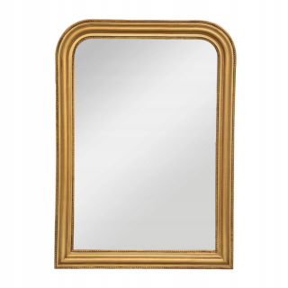 Zrkadlo do predsiene - Závesné zrkadlo, zlatý elegantný rám 74 x 104 cm