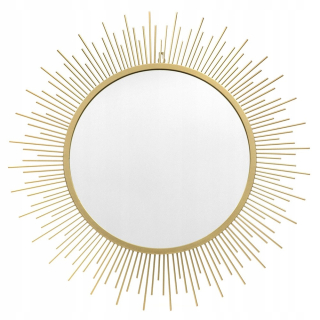 Zrkadlo do predsiene - Zrkadlo Golden Sun50cm Decorácie kovovej steny