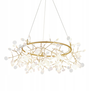 Závesná lampa Chic Botanic-80 LED zlato 80 cm