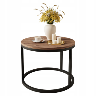 Konferenčný stolík do obývačky - Okrúhla lavica Ciri II Black Oak Stirling