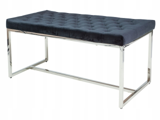 Lavica, taburetka do predsiene - Garder Bench Nautica Silver/Black Velvet