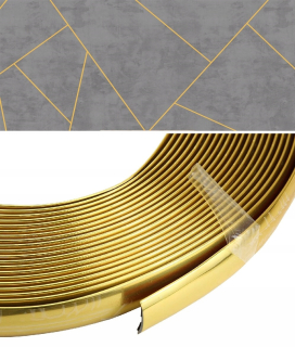 Šablóna maľovanie stenu - Dekoratívny dekoratívny pás 26 mm flexibilného zlata