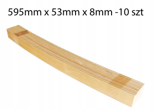 Rošty na posteľ - Jarný pruh elastického ohnutia 595 mm 10 pak