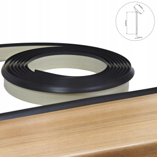Lišta na pracovnú dosku - PVC Black PVC tesniaci pás 4,2 m