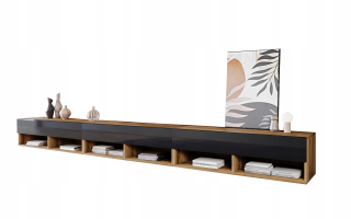 Skrinka pod TV - Nowboard Apollo I, 300 cm RTV skrinka, RTV hrudník zásuviek
