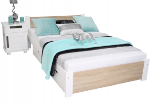 Posteľ do spálne - 3D lôžko 120x200 Oak Sonoma Matrac Matrac v vložke