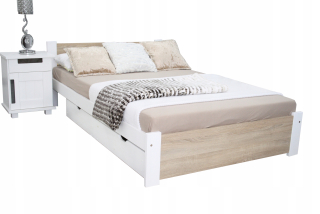 Posteľ do spálne - 3D posteľ SONOMA 140x200 RÁM spálňa Maxi-drev