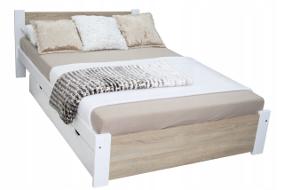 Posteľ do spálne - 3D Sonoma Bed 160x200 Rám + matrac + zásuvka
