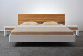 Posteľ do spálne - Bianco Duo Bed 180x200 Little Oak / White Gloss