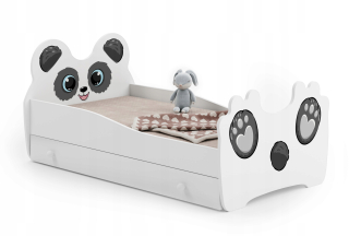 Posteľ pre detí - KOBI PANDA 140X70 BOS s matracom a zásuvkou