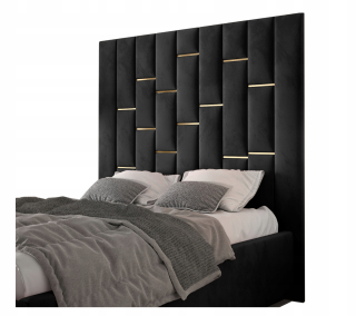 Posteľ do spálne - Monaco Bed 200x220 Zlaté prúžky High Headla