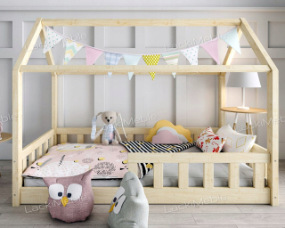 Posteľ pre detí - Bed Baby House 90x200 Bariéry Doprava 24 hodín