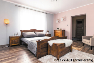 Posteľ do spálne - Drevené posteľ MJ10 160x200+ Drevený kmeň