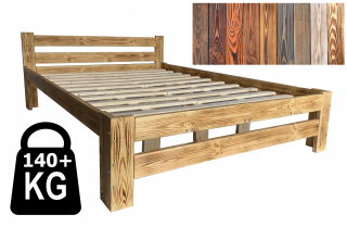 Posteľ do spálne - Drevené borovicové posteľ max 180x200 farba 140 kg+