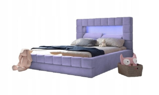 Posteľ do spálne - 90x200 Pine Drevená posteľ + matrac + rám