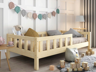 Posteľ pre detí - Mojžišský kôš boho ručne vyrobený - pastelová ružová