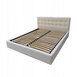 Posteľ do spálne - Lea Bed 160x200 White Grey + Spring matrac