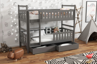 Poschodová posteľ - Bunk Bed Two -Overson - Matrace a zásuvky