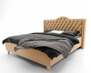 Posteľ do spálne - Čalúnená posteľ Chesterfield + kontajner 100x200