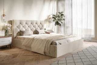 Posteľ do spálne - Double Slim Glamour Slimple čalúnené posteľ 160x200