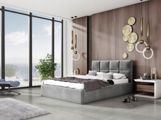 Posteľ do spálne - Čalúnená posteľ Double Monako Slim 160x200