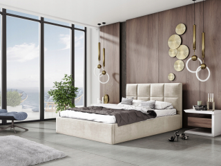 Posteľ do spálne - Čalúnená posteľ Double Monako Slim 180x200