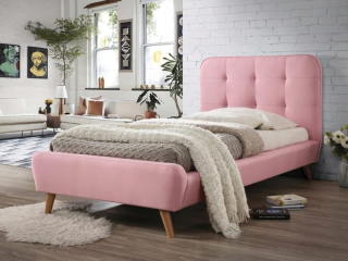 Posteľ do spálne - Čalúnená posteľ Pink Tiffany 90x200 signál