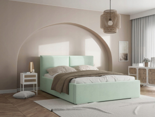 Posteľ do spálne - BED140X200 čalúnené milánske rámec+kontajner
