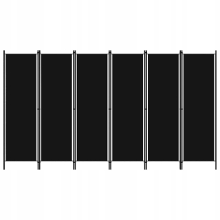 Stena, paraván do spálne - Lumark 6-Bar obrazovka, čierna, 300 x 180 cm