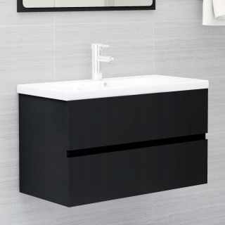 Toaletný stolík - Vidaxl toaletný stolík čierny matt 80 x 45 x 38,5 cm