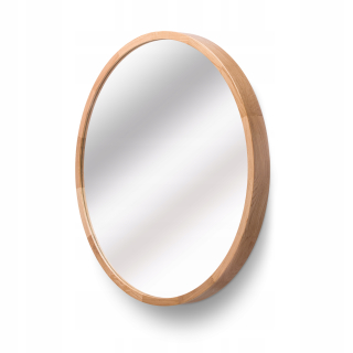 Zrkadlo do predsiene - Round Funel Mirror Fi575 v drevenom dubovom ráme