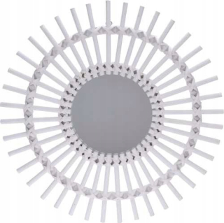 Zrkadlo do predsiene - Dekoratívne zrkadlo visiace 50 cm okrúhle biele