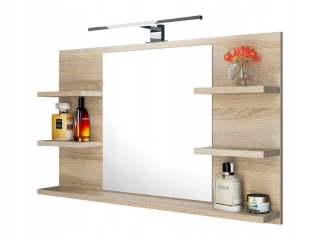 Kúpelňové zrkadlo - Kúpeľňa so zrkadlom 60 cm - biela
