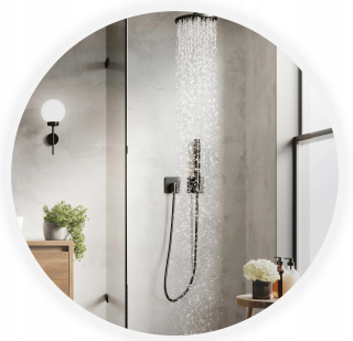 Zrkadlo do predsiene - Okrúhle LED kúpeľňové zrkadlo 60 cm zvýraznené