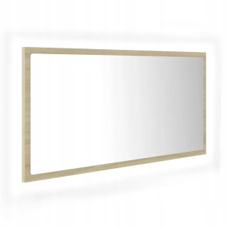 Kúpelňové zrkadlo - Kúpeľňové zrkadlo s LED, Sonoma Oak Color, 90x8.5x