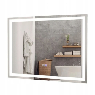 Zrkadlo do predsiene - Kúpeľňové zrkadlo s podsvietením LED 80 x 60 cm