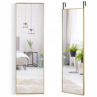 Zrkadlo do predsiene - Obdĺžnikové zrkadlo pre zavesenie 37x120 cm zlato