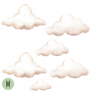 Destké samolepky - M cloud steny nálepky neba 50x50 cm