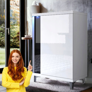 Komoda do obývačky - Malá moderná skrinka na komoda pre obývaciu izbu 52 cm LED