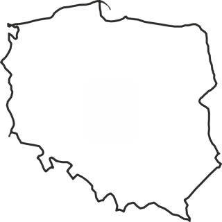 Destké samolepky - Mapa nálepky na stenu poľského obrysu 50 cm