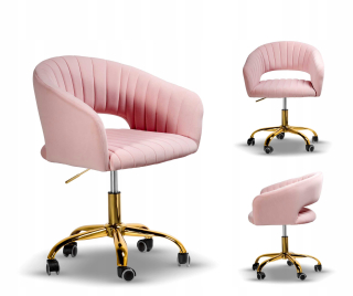 Kreslo do študenskej izby - Margo Velvet Roses/Gold Moderné otočné kreslo