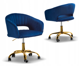 Kancelárske kreslo - Margo Granat/Gold Living Arm Glamour Velvet
