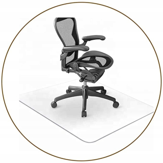 Podložky pod nožičky nábytku - Rohož 1 mm polykarbonát pre stoličku stoličky 140 x 140