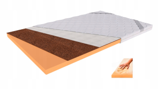 Matrac na posteľ - Horná matrac 90x200x3 Coconut/Visco