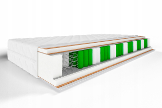 Matrac na posteľ - Matrac aloe vera kokos 150x200 vrecko 7 zóny lux