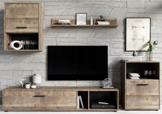 Obývacia stena - Grang Piaskowy Wall Unit 201x190x36 Rock Ardsel