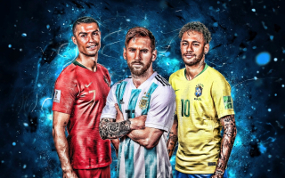 Destké samolepky - Messi Ronaldo Neymar Sticker - plagát 40 cm K243
